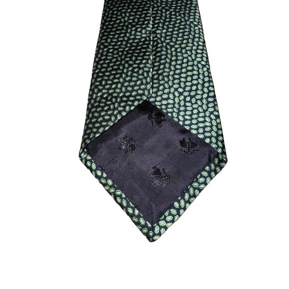 Brooks Brothers Green Rice Pattern Handmade in USA 100% Silk Neck Tie - Picture 4 of 5